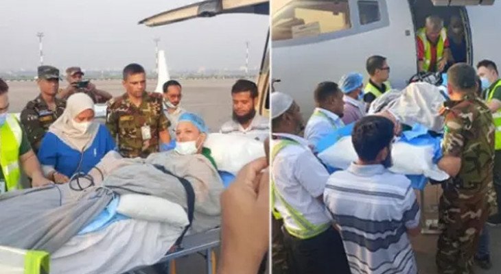 উন্নত চিকিৎসায় সিঙ্গাপুরে পাঠানো হলো আহত সেনা কর্মকর্তা মহিউদ্দিনকে